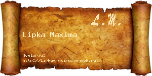 Lipka Maxima névjegykártya
